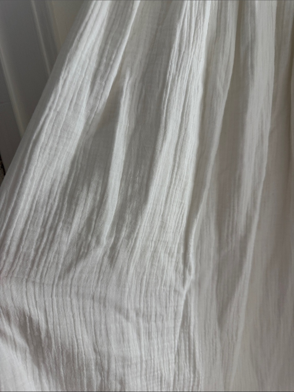 Z Supply Off-White Maxi Skirt with Elastic Gathered Waist - Picture 3 of 4